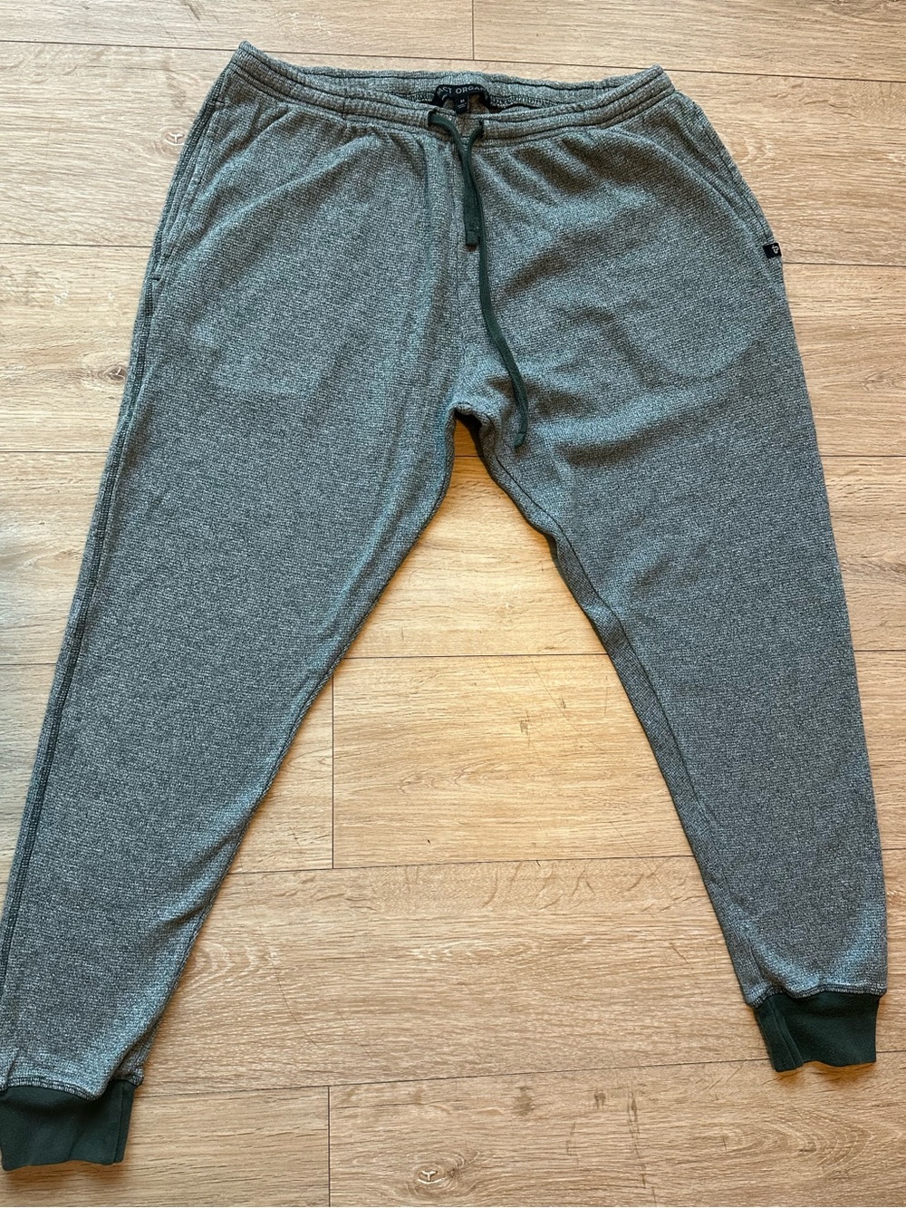 Pact Organic Cotton Women's Heathered Green Track Jogger Pants - Casual Comfort